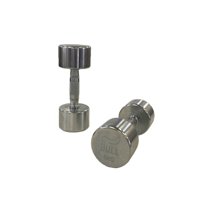 クロムメッキ　ダンベル　8kg x 2個　セット　送料無料 販売終了】可変式ダンベル クロームダンベル スチール製 山善